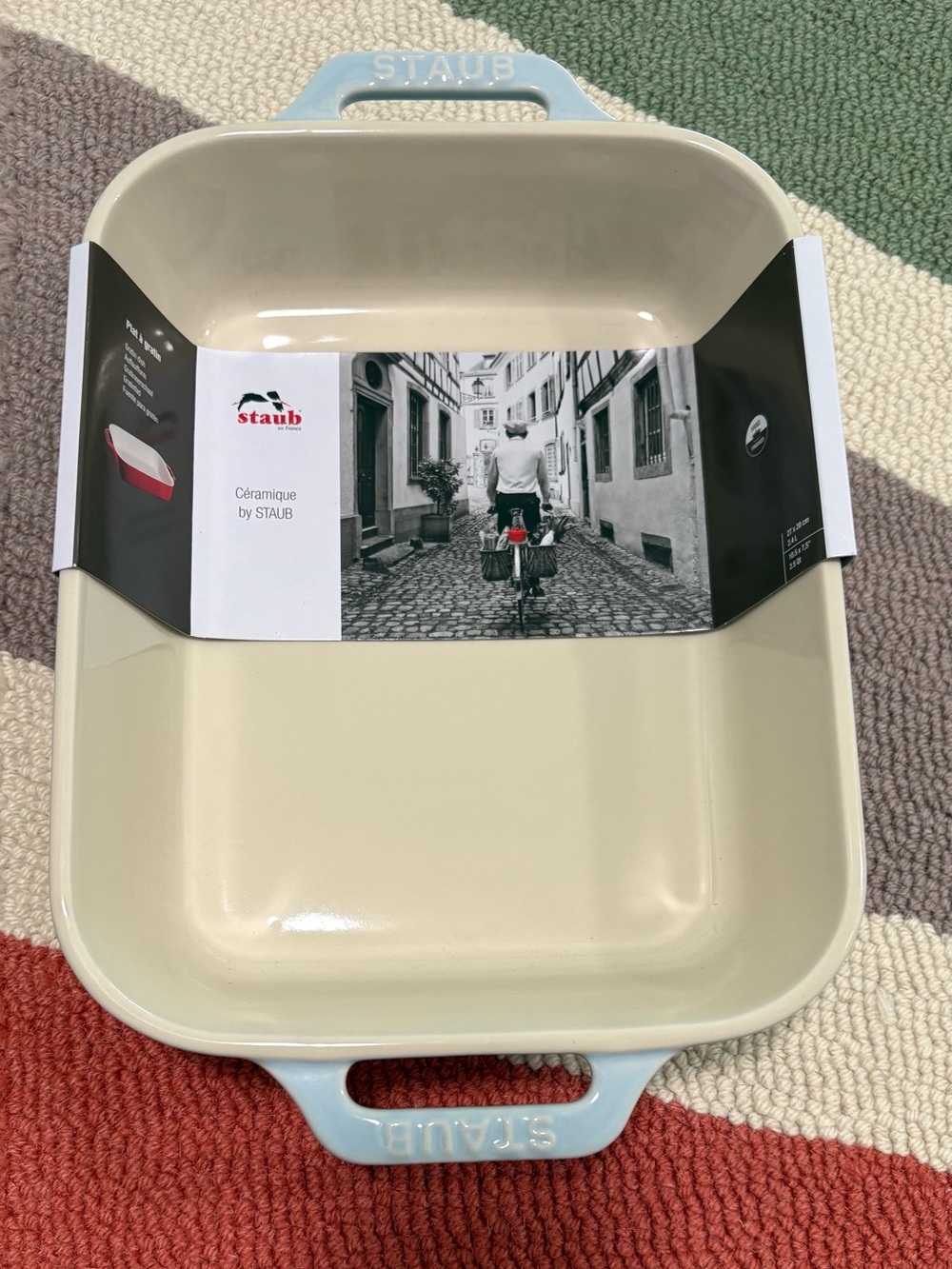 Staub 2.4 L Gratin Dish in Light Blue